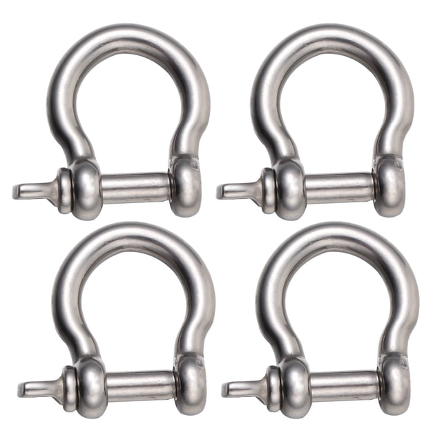 Milisten 4 Pcs Manille en Acier Inoxydable, Manille de Levage en Forme de D