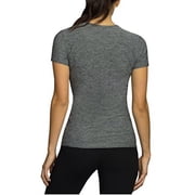 32 Degrees Weatherproof Womens Short Sleeve Scoop Neck, Grey, Medium