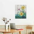 thumbnail image 3 of Acheng Yellow Flower Wall Art Dandelion Canvas Print Art for Bedroom Living Room Ready to Hang 16x20 in, 3 of 5