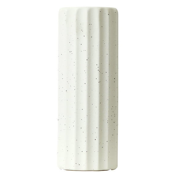 Mainstays 12" White Speckled Wavy Textured Stone Vase
