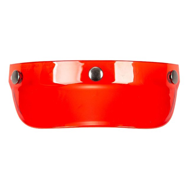 koolsoo Motorcycle Peak with 3 Snap Scratch Resistant for 3/4 Helmets Accessory Red