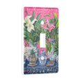 thumbnail image 2 of Yayeee Toggle Light Switch Wall Plate 1-Gang 4.5"x2.7" Home Decorative Outlet Cover, White Vibrant Flowers, 2 of 7