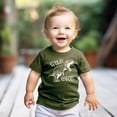 thumbnail image 6 of Wild One Dinosaur 1st Birthday T-Shirts for Baby Girls and Boys First Birthday Outfit White on Military Green Shirt 12 Months, 6 of 6
