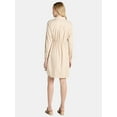 thumbnail image 2 of Time and Tru Women's Structured Utility Shirtdress, XS-XXXL, 2 of 3