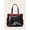 Black and red {bow}, variant on Lolita Style PVC Ita Tote Bag for Women, Ruffle Edge Bowknot Decor, Clear Display Window, Zipper Closure, Large Capacity Shoulder Bag for Anime Pin Display Daily Use (17.32"x1.97"x12.60", 0.93lb)