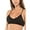 BLACK, variant on Women's Seamless V-Neck Padded Bralette with Adjustable Straps (One Size Fits All)