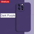 thumbnail image 1 of For iPhone 16 15 14 13 12 11 Pro Max Case Shelluxe Square Liquid Silicone Soft Cover For APPLE 11 12 13 Mini 14 15 16 Plus Cases Dark Purple For iPhone 13, 1 of 6