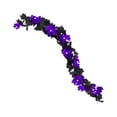 thumbnail image 2 of Halloween Maple Garland 5.6Ft Black Maple Leaves Garland with Purple Lights for Mantle Fireplace Tree Party Wedding Hanging Decor Halloween Decoration, 2 of 6