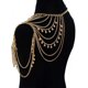 thumbnail image 3 of AVEKI Gold Body Chain Layered Tassels Shoulder Chain Bikini Beach Anniversary Festival Gift for Women Uniform Dress Bikini Shoulder Accessories, Gold, 3 of 5