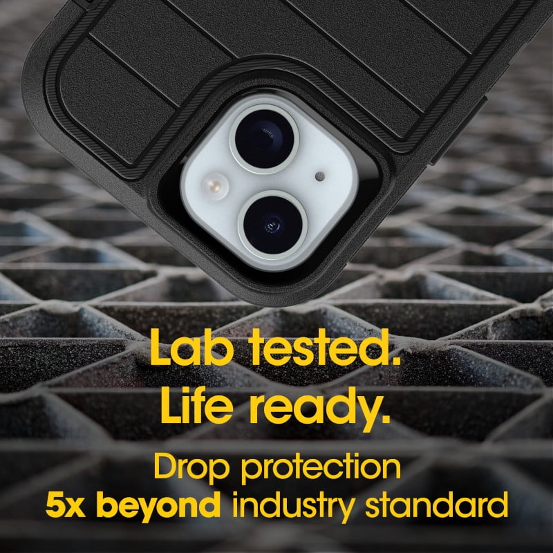 OtterBox iPhone 16e (Only) - Defender Series Pro Case - Black - Case Only - Rugged & Durable - with Port Protection