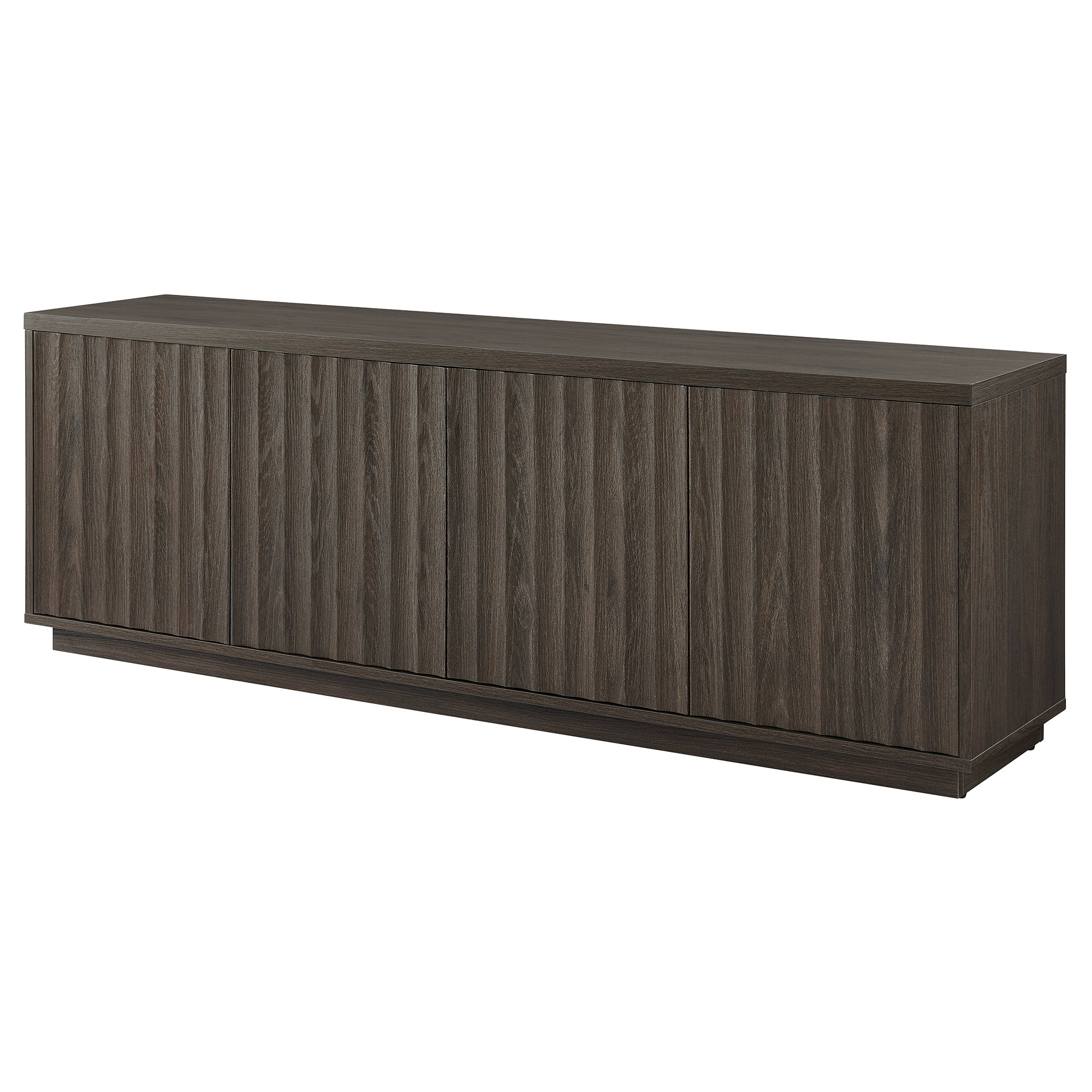 Bourne Rectangular Fluted TV Stand for TV's up to 75" in Brown Oak