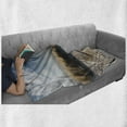 thumbnail image 5 of European Soft Flannel Fleece Blanket, Footpath Sunny Day Windy Weather European Beach Grass Germany Landscape, Cozy Plush for Indoor and Outdoor Use, 70" x 90", Sand Brown Sky Blue, by Ambesonne, 5 of 5