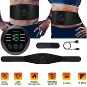 Wireless Ab Belt Abdominal Muscle Toner, DFITO EMS Smart Fitness Belt, Portable Ab Stimulator with 6 Modes 15 Intensity Levels Toning Belt, Fitness Workout Equipment for Men Women