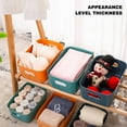 thumbnail image 3 of Casewin 4 Pack Plastic Storage Boxes Orange Storage Basket for Cupboard,Office,Living Room,Home,Bathroom, Bedroom,Kitchen Storage, 3 of 8