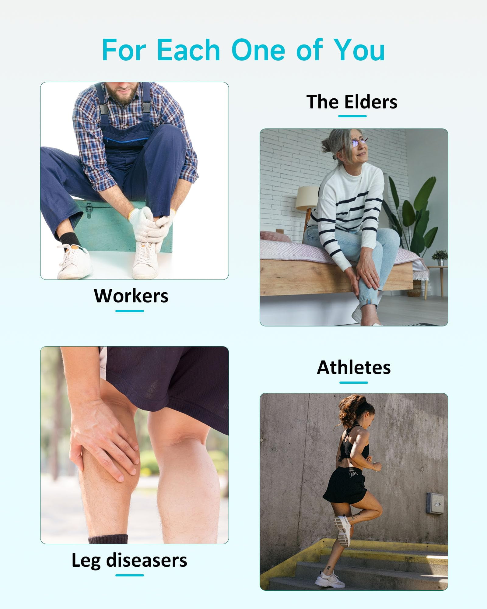ALLJOY Leg Compression Boots Massager for Circulation and Pain Relief, Leg Air Compression Foot and Calf Massager with Heat