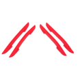 thumbnail image 3 of Possbay Ensemble Quatre Pièces en PVC Rouge avec Bande de Caoutchouc Anti-collision pour Porte de Voiture, 3 of 6
