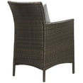 thumbnail image 3 of Modway Conduit 17 Pouces Fauteuil de Salle à Manger de Patio en Rotin Brun/gris (Ensemble de 2), 3 of 3