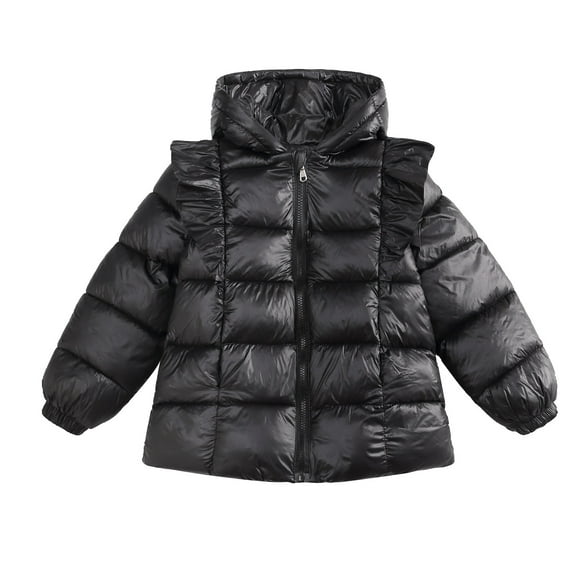 ANINEO Winter Coats Kids Toddler Baby Boys Girls Solid Padded Jacket Winter Warm Clothes Outerwear Coat
