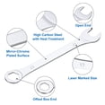 thumbnail image 3 of 10 Packs 17mm Thin Combination Wrench with Offset 6-Point End and Angled Open End, 3 of 6