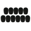 11Pcs Miniature Conference Microphone Windscreen Foam Protection Cover Black