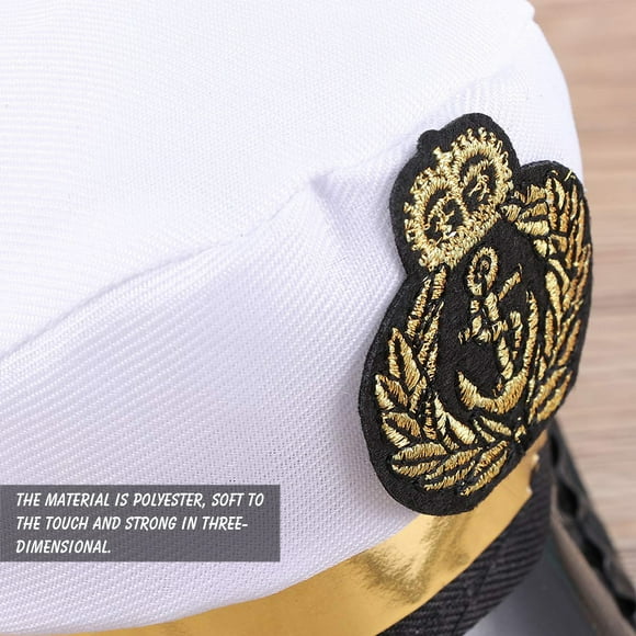Halloween Captain Sailors Hat White Captain Hat Dog Cat Puppy Sailor for Halloween Party Cosplay Costume