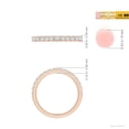 thumbnail image 6 of ANGARA Lab Grown Half Eternity Diamond Wedding Ring for Women in 14K Rose Gold (Size-2mm| Color-F-G| Clarity-VS) | April Birthstone, Anniversary, Jewelry Gift for Women | Lab-Grown Diamond Ring, 6 of 8