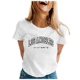 thumbnail image 4 of YDLCAFD T-Shirt à Manches Courtes Col Rond Imprimé Lettre pour Femmes Pâques, 4 of 5