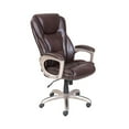 thumbnail image 1 of Serta Big & Tall Bonded Leather Commercial Office Chair with Memory Foam, Brown, 1 of 6