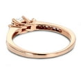 thumbnail image 2 of Ladies Thin 14K Natural 0.7 Ctw Diamonds Three Stones Engagement Ring (Rose Gold Size 8.5), 2 of 3