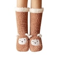 thumbnail image 2 of Gymayou Women Cute 3D Sheep Fleece Crew Carpet Socks Winter Thick Bedroom Sleep Socks Cozy Plush Warm Socks Coffee One Size, 2 of 4