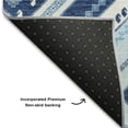 thumbnail image 5 of Addison Rugs Mayfield Premium Machine Washable Transitional Tribal Navy Rectangle Rug, 9' x 12', 5 of 6