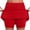 Red, variant on Cotton Biker Shorts Women's Mini Tennis Skirt with Shorts Underneath, 2025 Athletic Workout Cute Golf Skorts Trendy Summer Gym Shorts Skirts Beige XXL