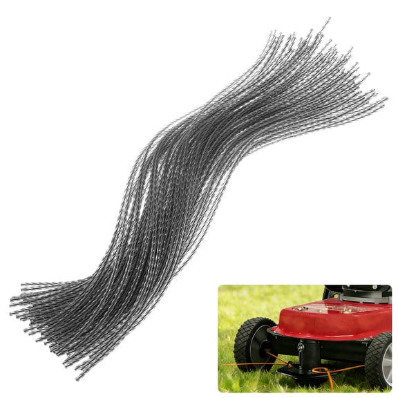 Uxcell 72-Pack Pre-Cut Trimmer Line, 0.157 Inch x 18.5 Inch Spiral Nylon Replacement Line for Universal Walk Behind Mower[Gray,Black]
