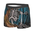 thumbnail image 2 of Balery Coffee-Drinking Skull Men's Boxer Briefs, Soft and Breathable Cotton Underwear with nylon Waistband-Large, 2 of 9
