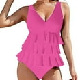 thumbnail image 4 of Conjunto de Bikini de Cintura Alta para las Mujeres Traje de Baño de Eslinga de Control Del Estómago, Corbata de Espalda Crisscross, 4 of 6