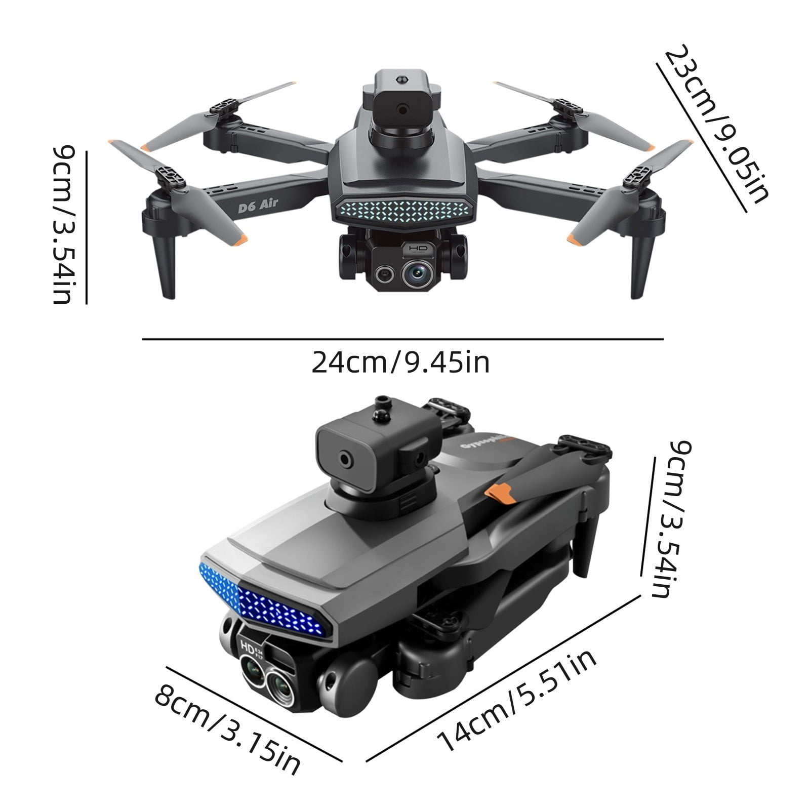 Drone with 4K Dual Camera, Electronic Image Stabilization & Obstacle Avoidance, Gesture Control & One-Key Return with 2 Batteries for Extended Flight, for Beginners and Teenagers