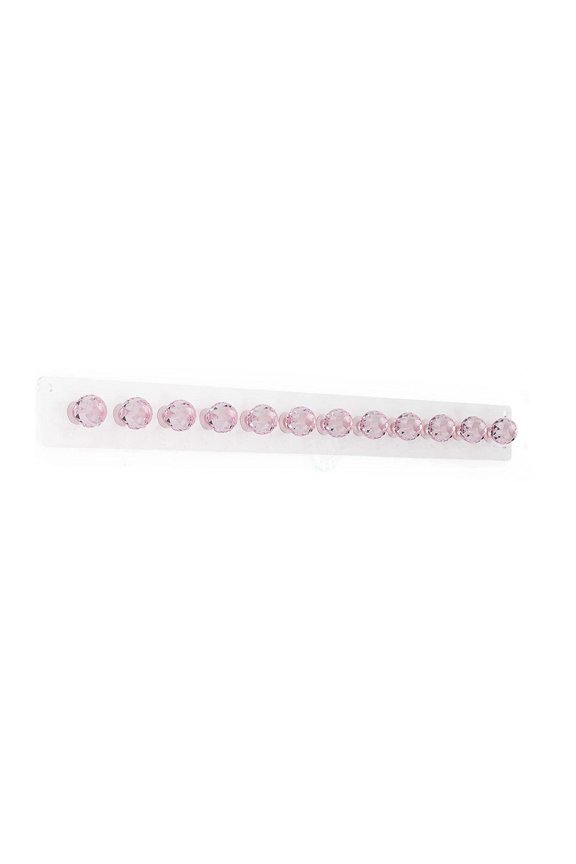 Transparent Acrylic Necklace Holder Wall Mounted Easy to Install Pendant Display Holder Bracket for Wardrobe Doors Closet Scarves Bracelets Pink