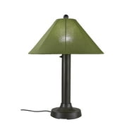 Patio Living Concepts Catalina Table Lamp 65647 with 3 in. bronze body and spectrum cilantro Sunbrella shade fabric