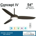 thumbnail image 3 of Minka-Aire Concept IV 54-Inch 3-Blade LED Smart Ceiling Fan in Oil Rubbed Bronze Finish W/ Oil Rubbed Bronze Blades & Etched Opal Glass - F465L-ORB, 3 of 3