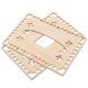 thumbnail image 1 of DIY Crochet Basket Wooden Base for Bag Making Beige Color Classic Shape Large Holes 2 Pieces, 1 of 5
