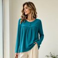 thumbnail image 6 of Women's Crew Neck Base Layer Top Long Sleeve Casual Undershirt Long Sleeve Base Layer L, 6 of 6