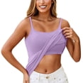 thumbnail image 3 of Camisole Tops for Women Top Tee Fit Turtleneck Blouse Shirt Sleeveless Solid Blouse Features: Womens Summer Tank Tops, 3 of 4