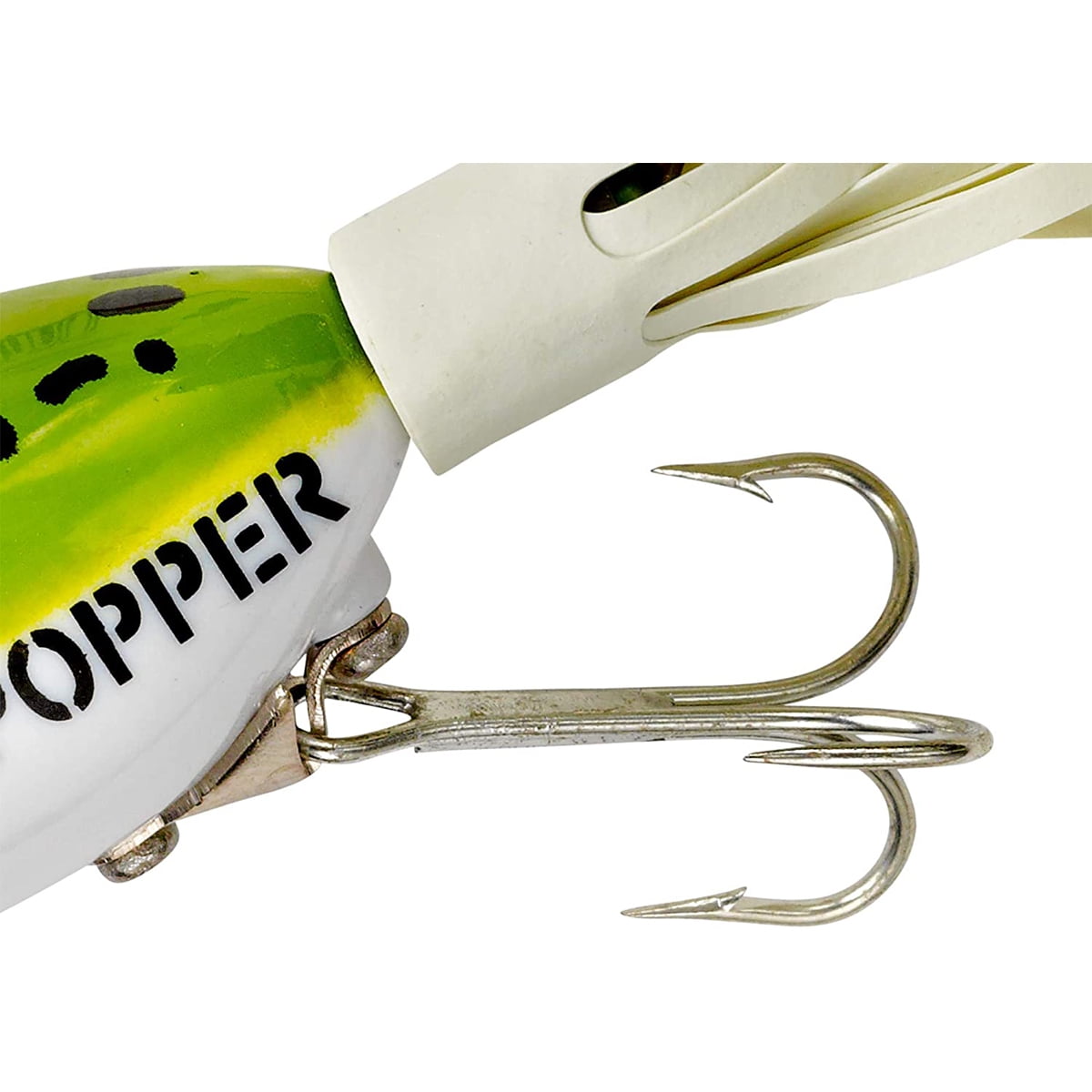 Arbogast Hula Popper 5/8 oz Fishing Lure - White/Red Head