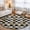 Black, variant on Black Gold Mosaic Washable Area Rug 2 x 3 ft Rustic Abstract Checkerboard Grids Soft Non Slip Rugs Stain Repellent Indoor Felt Carpet for Living Dining Room Bedroom Home Office