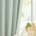 thumbnail image 4 of Ecologee Jack 100% Blackout Rod Pocket Back Tab Single Indoor Curtain Panel with attached Valance with Buttons, Sage, 38" W x 84" L, 4 of 8