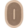 thumbnail image 6 of Rugs USA x Padma Lakshmi Stillpoint Radiating Pattern Jute and Cotton Rug, 7' 6" x 9' 6", Oval, Mysore Dark Brown, 6 of 7