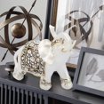 thumbnail image 2 of Elefante feliz Decoración Sala de estar Bodega Entrada Decoración Fábrica Venta al por mayor Simulación Elefante Resina Blanco perla JAMW Sencillez, 2 of 5