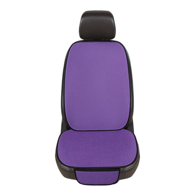 Purple Ventilated Automotive Seat Pad With Integrated Backrest And Soft Sponge For Comfortable Riding