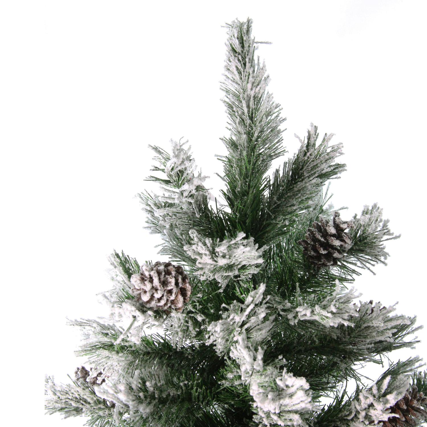 6' Flocked Angel Pine Artificial Christmas Tree Unlit