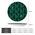 thumbnail image 2 of Balery Mint Bird Feathers Print Bone China Decorative Plate Ceramic Dinner Plates Art Crafts with Display Stand-8in, 2 of 6
